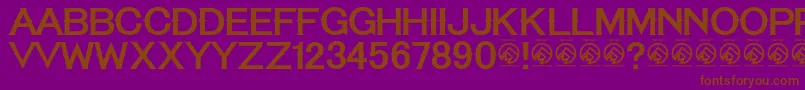フォントTequilasunriseRegular – 紫色の背景に茶色のフォント