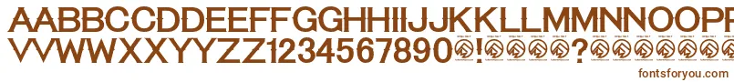 TequilasunriseRegular Font – Brown Fonts on White Background