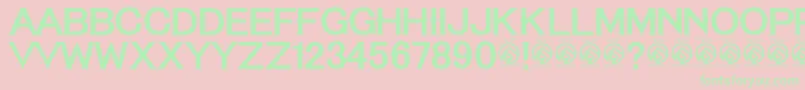 TequilasunriseRegular Font – Green Fonts on Pink Background