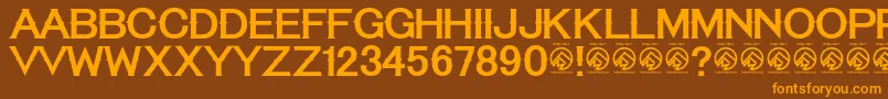 TequilasunriseRegular Font – Orange Fonts on Brown Background