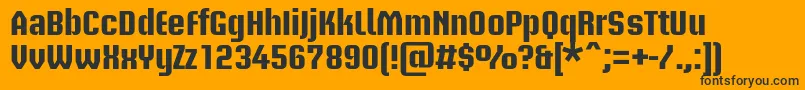 BriemakademistdBold Font – Black Fonts on Orange Background