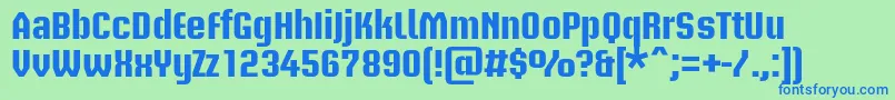 BriemakademistdBold Font – Blue Fonts on Green Background