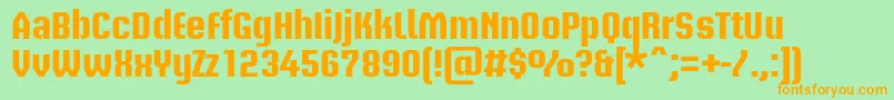 BriemakademistdBold Font – Orange Fonts on Green Background