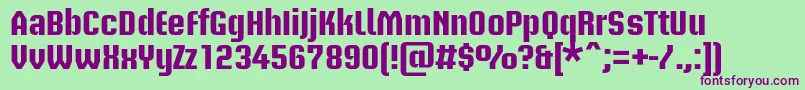 BriemakademistdBold Font – Purple Fonts on Green Background