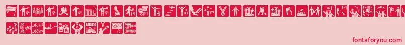 Olympukd Font – Red Fonts on Pink Background