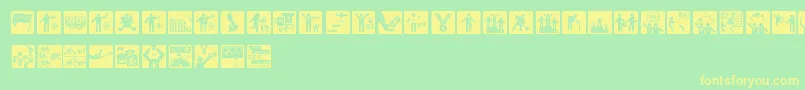 Olympukd Font – Yellow Fonts on Green Background