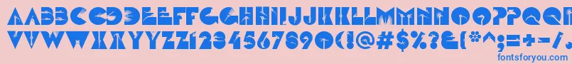 LinotypezootypeAir-Schriftart – Blaue Schriften auf rosa Hintergrund