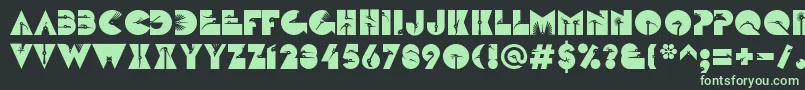 LinotypezootypeAir Font – Green Fonts on Black Background