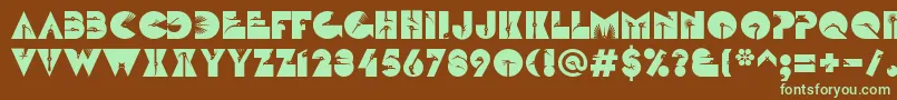 LinotypezootypeAir Font – Green Fonts on Brown Background