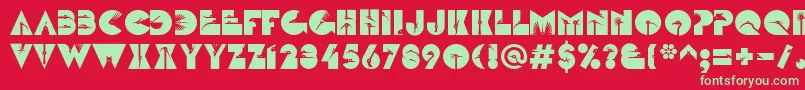 LinotypezootypeAir Font – Green Fonts on Red Background