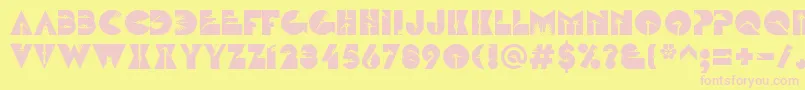 LinotypezootypeAir Font – Pink Fonts on Yellow Background