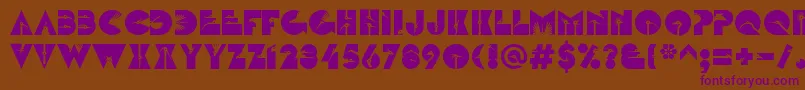 LinotypezootypeAir-Schriftart – Violette Schriften auf braunem Hintergrund