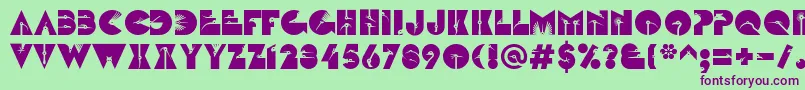 LinotypezootypeAir Font – Purple Fonts on Green Background