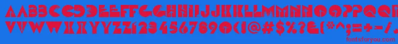 LinotypezootypeAir Font – Red Fonts on Blue Background