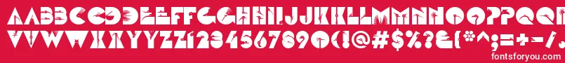 LinotypezootypeAir Font – White Fonts on Red Background