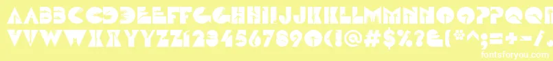 LinotypezootypeAir Font – White Fonts on Yellow Background