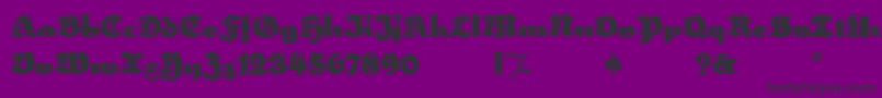 fuente HerzogvongrafMeg – Fuentes Negras Sobre Fondo Morado