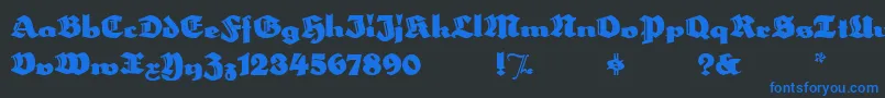 HerzogvongrafMeg Font – Blue Fonts on Black Background