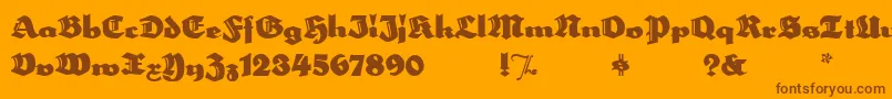 HerzogvongrafMeg Font – Brown Fonts on Orange Background