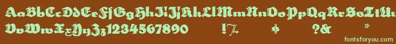 HerzogvongrafMeg Font – Green Fonts on Brown Background