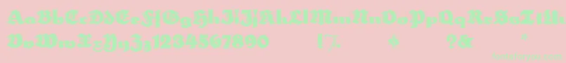 HerzogvongrafMeg Font – Green Fonts on Pink Background