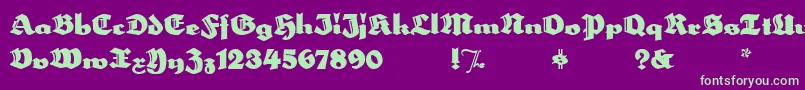 HerzogvongrafMeg Font – Green Fonts on Purple Background