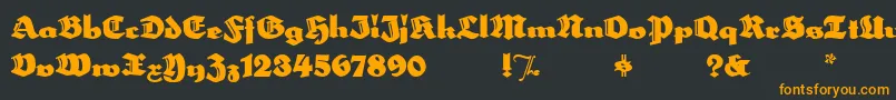 HerzogvongrafMeg Font – Orange Fonts on Black Background