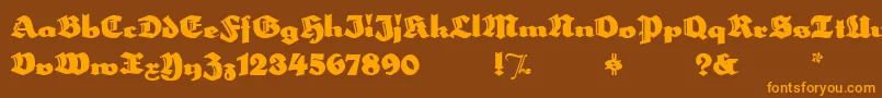 HerzogvongrafMeg Font – Orange Fonts on Brown Background
