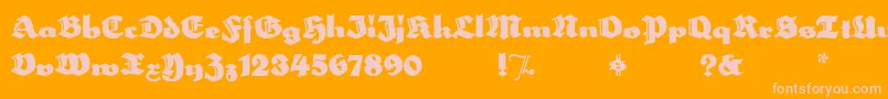 HerzogvongrafMeg Font – Pink Fonts on Orange Background