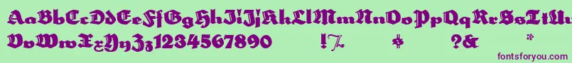 HerzogvongrafMeg Font – Purple Fonts on Green Background