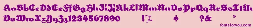 HerzogvongrafMeg Font – Purple Fonts on Pink Background