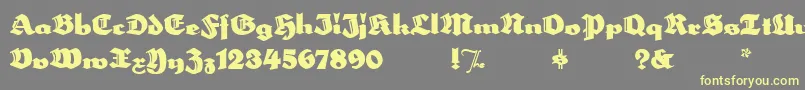 HerzogvongrafMeg Font – Yellow Fonts on Gray Background