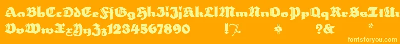 HerzogvongrafMeg Font – Yellow Fonts on Orange Background