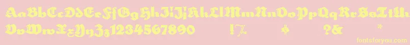 HerzogvongrafMeg Font – Yellow Fonts on Pink Background
