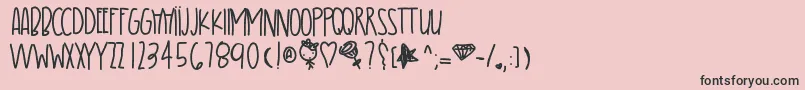 Шрифт Prettygirl – чёрные шрифты на розовом фоне
