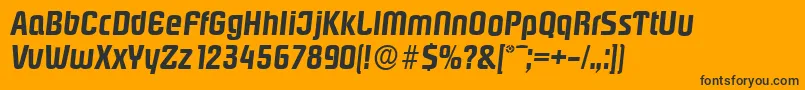 Police PasadenaserialBolditalic – polices noires sur fond orange