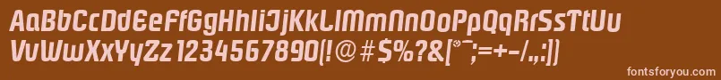 PasadenaserialBolditalic-Schriftart – Rosa Schriften auf braunem Hintergrund