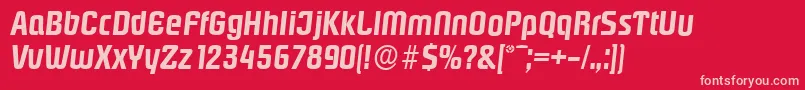 PasadenaserialBolditalic Font – Pink Fonts on Red Background
