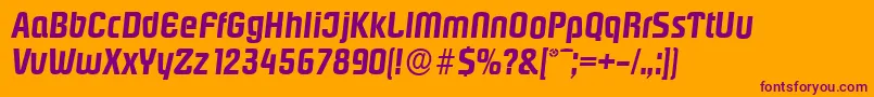 PasadenaserialBolditalic Font – Purple Fonts on Orange Background