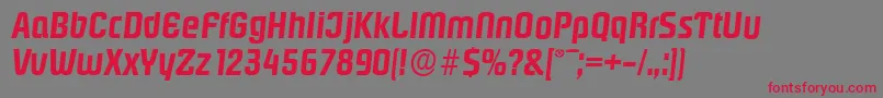 PasadenaserialBolditalic Font – Red Fonts on Gray Background