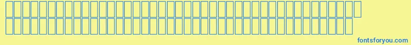 FsModern2-Schriftart – Blaue Schriften auf gelbem Hintergrund