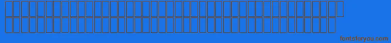 FsModern2 Font – Brown Fonts on Blue Background