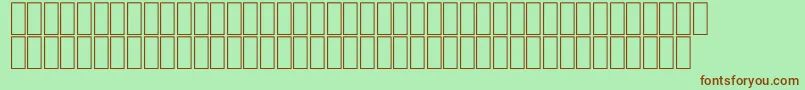 Шрифт FsModern2 – коричневые шрифты на зелёном фоне