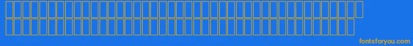 FsModern2フォントについての詳細 フォントFsModern2 – オレンジ色の文字が青い背景にあります。