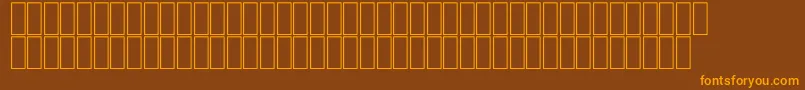 FsModern2 Font – Orange Fonts on Brown Background