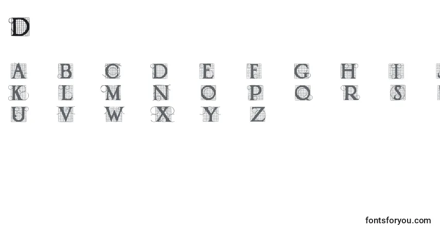 Schriftart Draud – Alphabet, Zahlen, spezielle Symbole