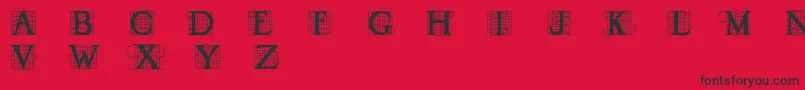 Draud Font – Black Fonts on Red Background