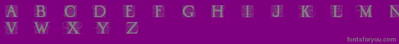 Draudフォントについての詳細 フォントDraud – 紫の背景に灰色の文字