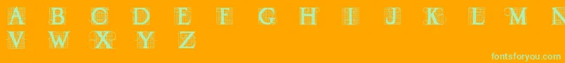 Draud Font – Green Fonts on Orange Background