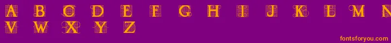 Draud Font – Orange Fonts on Purple Background